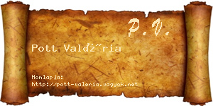 Pott Valéria névjegykártya